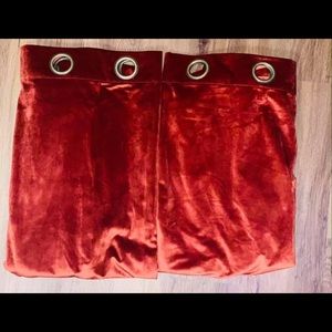Velvet curtains (2 panels) brand new